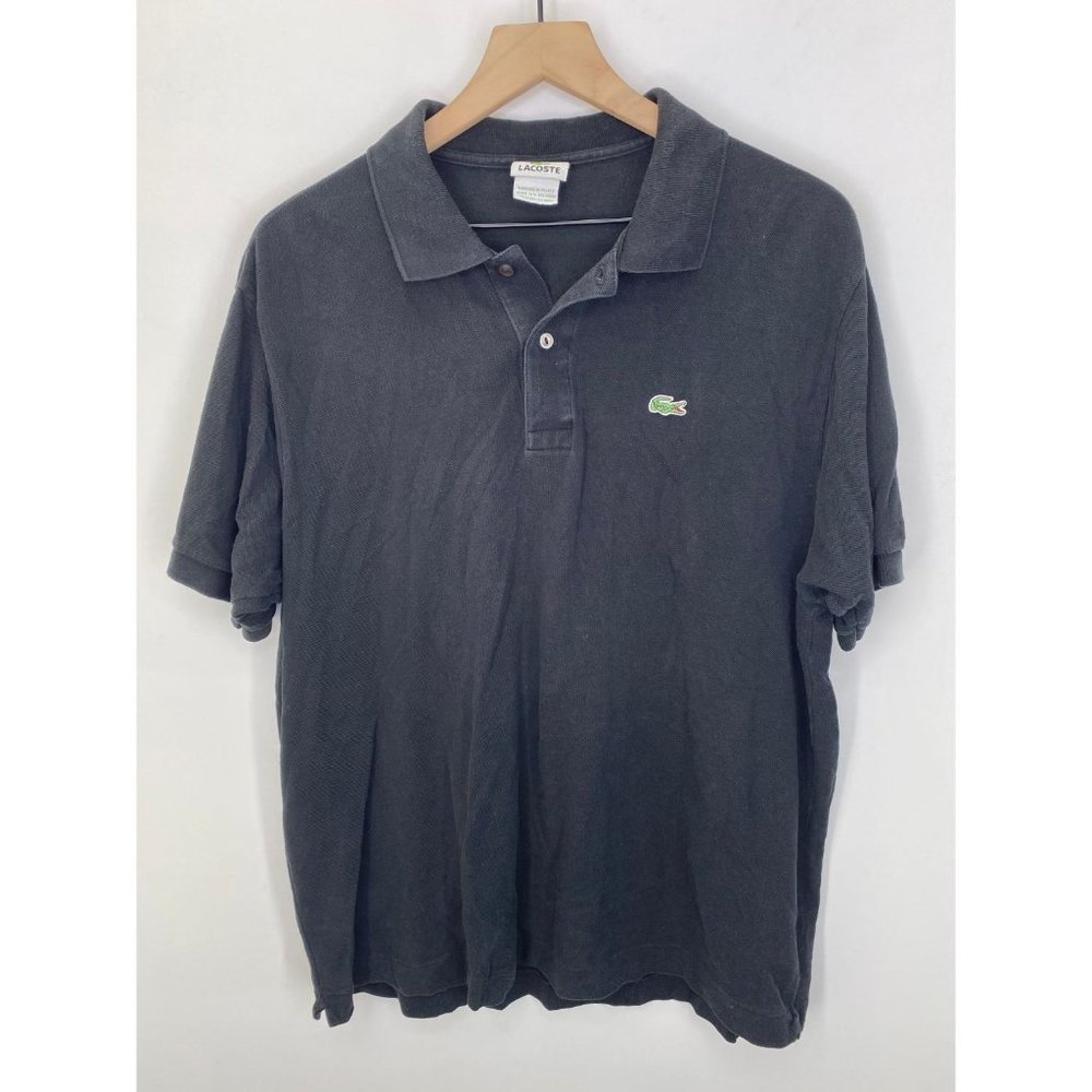 Lacoste Men's Short Sleeve Polo Shirt Black Size 7